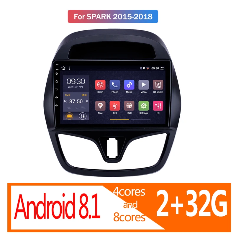 car radio android auto 2 32G for chevrolet spark 2015 2016 2017 2018 coche audio autoradio carplay 1 din navigator mini cooper | Автомобили