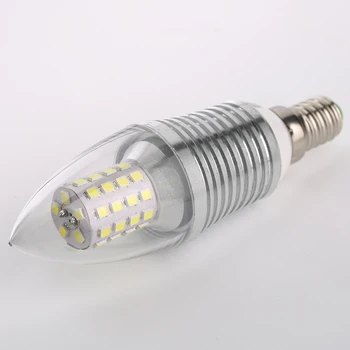 

New E14 Aluminum Tip LED Bulb Light Lamp Cool Warm White Silver