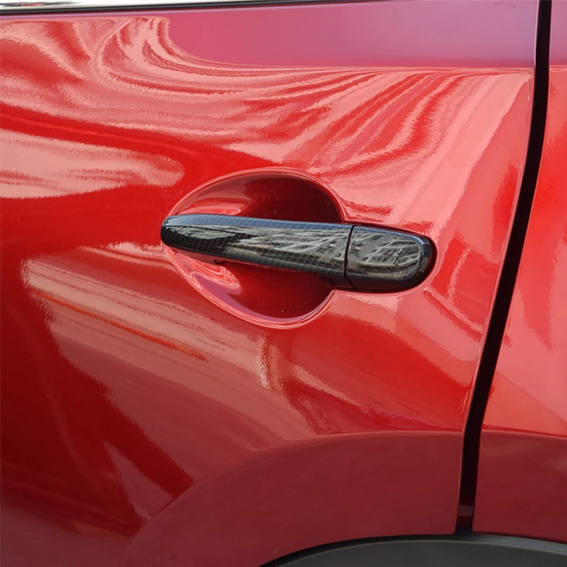 Карбоновое волокно стиль дверные ручки декор крышка отделка для Mazda CX-5 CX-4 CX-3