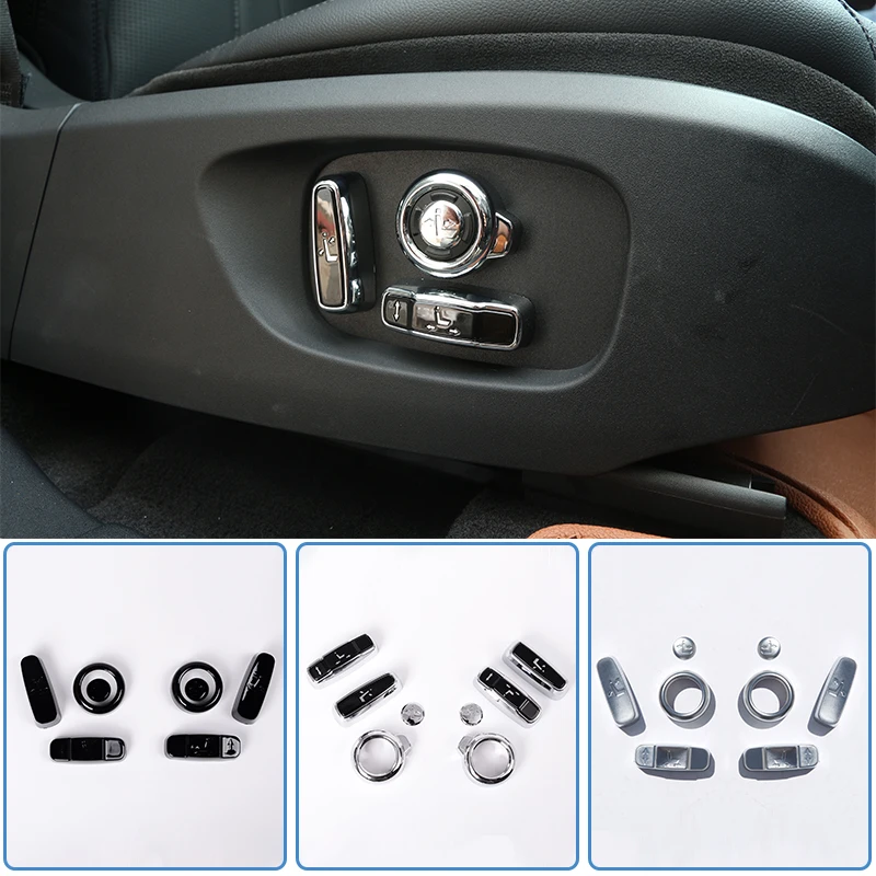 

For Land Rover Discovery 5 LR5 2017 Car-styling ABS Matte Chrome Seat Adjustment Button Cover Trim 8pcs