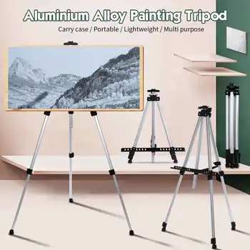 

Aluminum Alloy Painting Easel Telescopic Tripod Drawing Board Display Stand Portable Sketching Rack Painting Tools Supplies