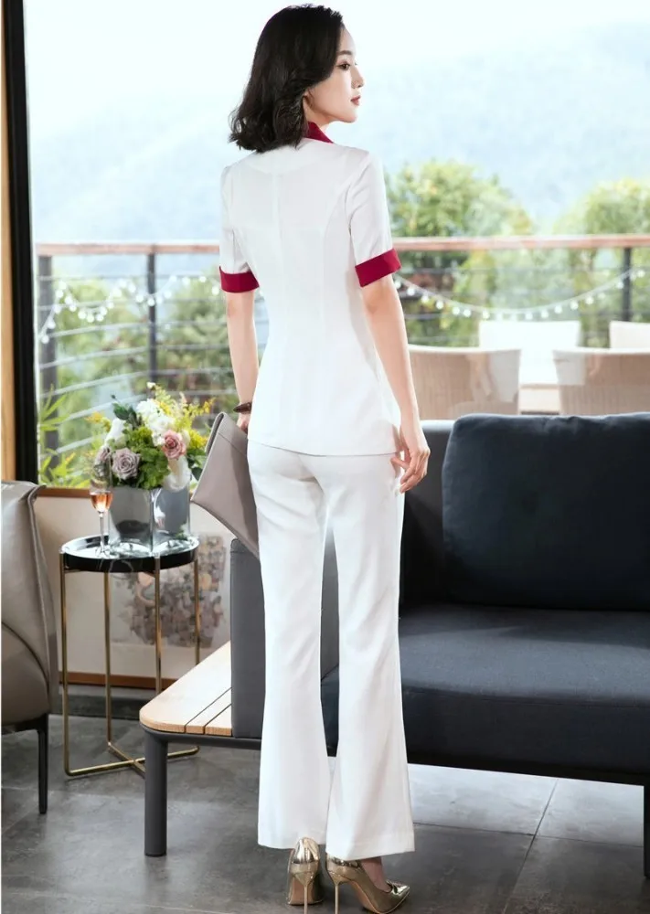 

Formal Professional Business Suits with Pants and Jackets Coat Summer Ladies OL Styles Women Blazers Pantsuits Trousers Set