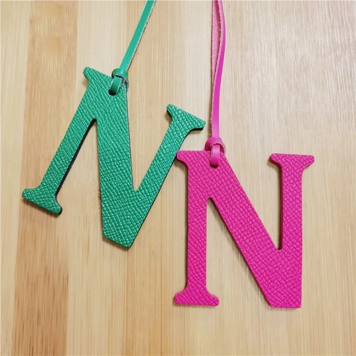 

Leather English Letters Charm N Character Bag Pendant