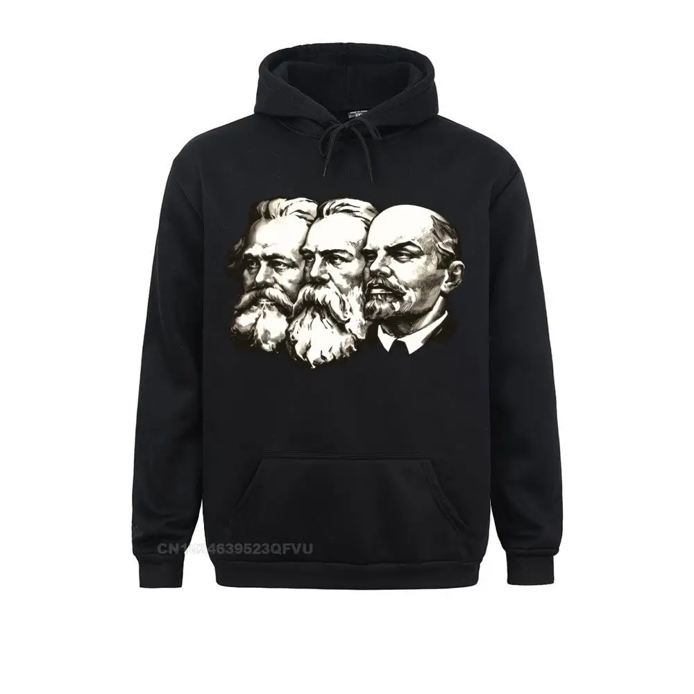 Men Hoodie Marx Engels And Lenin The Soviet Unionsweater Vintage Cotton Communist Communism Ussr Comrades