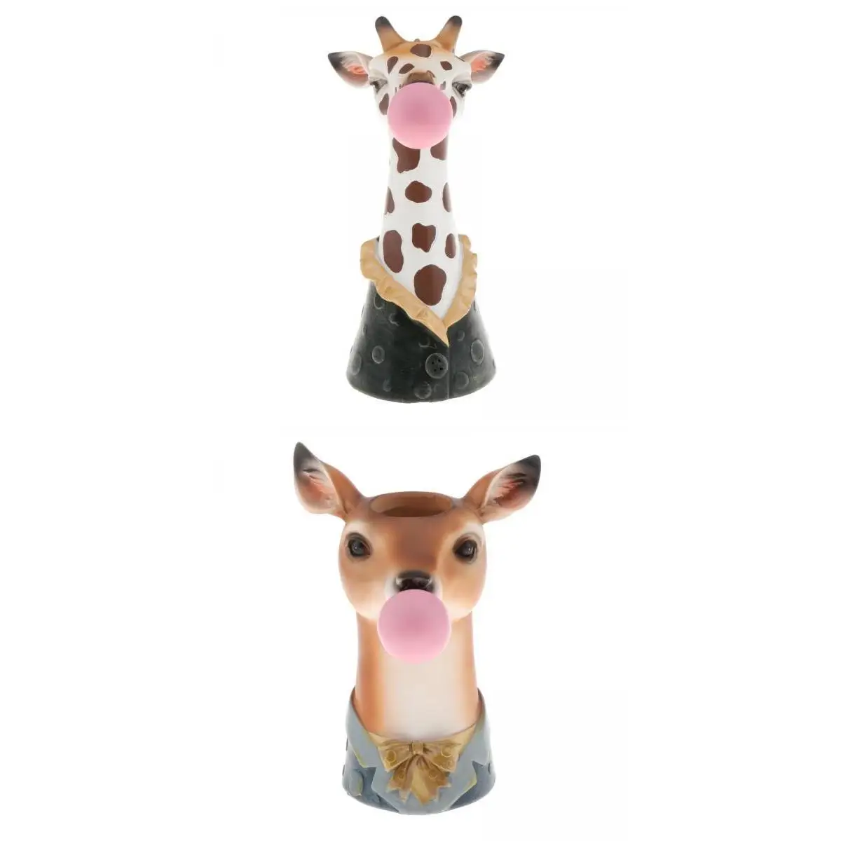 2-3pc Creative Resin Animal Vase Desktop Pot Office Bar decor Ornament Props