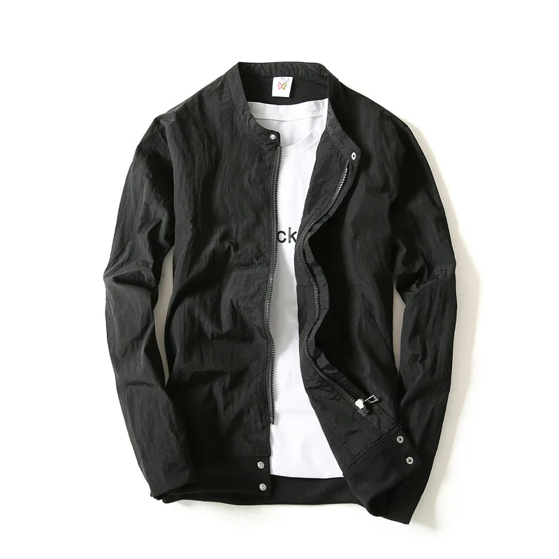

Fashion Men Sun Protection Coat Windbreaker Baseball Outerwear Summer Jacket Spring Mens Reflective Thin Hooded Jacket