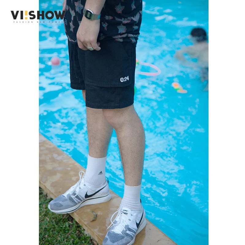 

VIISHOW 2018 fashion men cargo shorts loose Drawsting cotton mans short trousers bermuda masculina casual Shorts Male KD1597182