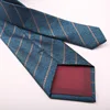 Linbaiway 8cm Polyester cravates pour hommes maigre bleu rouge cravate rayé étroit Gravata affaires femme cravate Logo personnalisé ► Photo 3/6