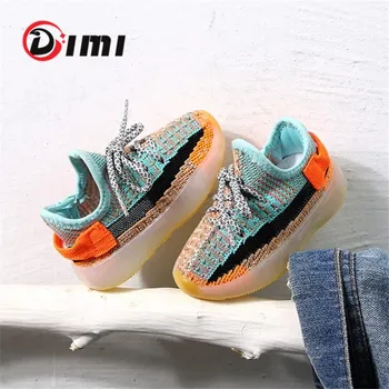 

DIMI 2020 Spring Baby Soft Toddler Shoes Breathable Knitting Infant Shoes 0-3 Year Boy Girl Darling Coconut Shoes Child Sneakers