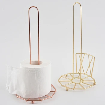 

Golden/rose color Desk Paper towel rack tissue storage rack table/kitchen/toilet paper rack vertical towel storage rack 1pc/lot