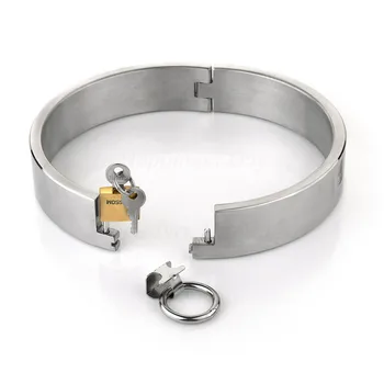 Stainless Steel Slave Neck Collar Handcuff Wrist Ankle Cuffs Bdsm Fetish Sex Bondage Restraint Adult Game Sex Toys For Couples 5