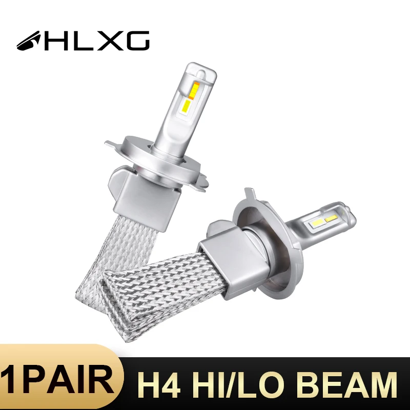 HLXG H4 Лампа дальнего и ближнего света 6000K лампада led h4 CSP Авто 12V 2200LM Автомобильные