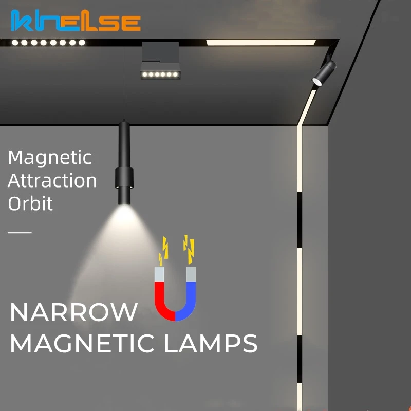Встраиваемые светодиодные магнитные трековые светильники 110 В алюминиевые