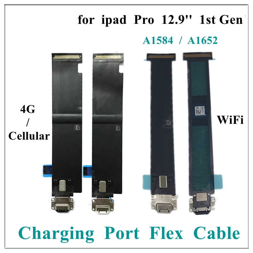 1Pcs USB Charger Charging Port Dock Connector Flex Cable Ribbon For iPad Pro 12.9'' 12.9 inch A1584 A1652 Replacement Parts |