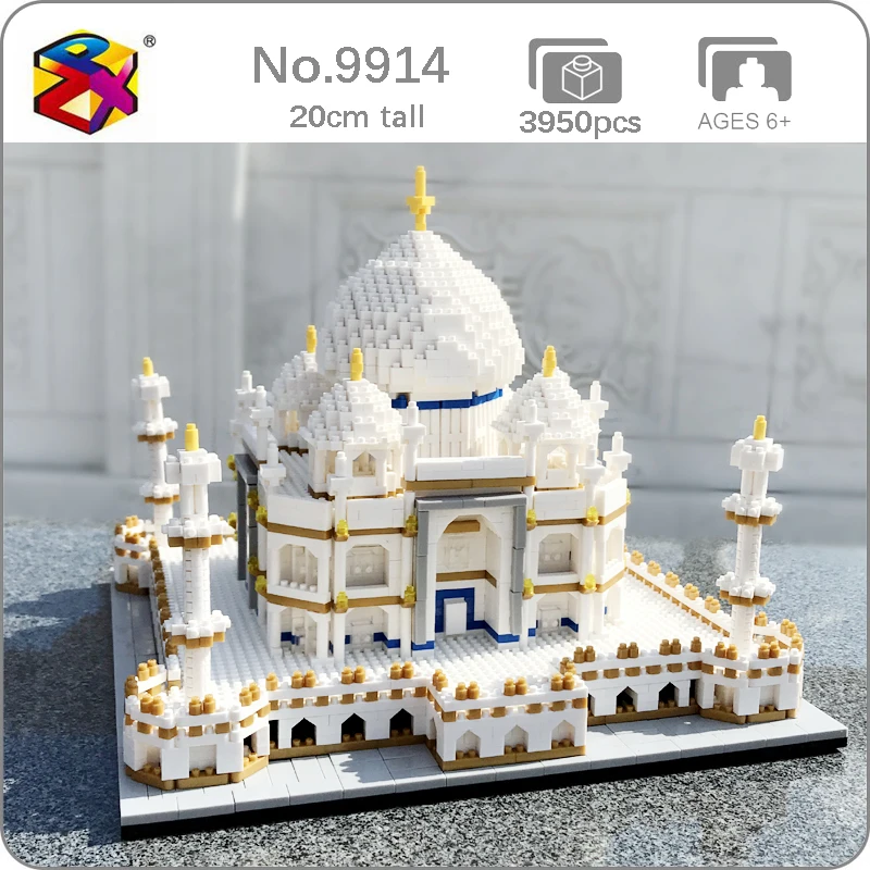 

BS Taj Mahal Palace World Architecture Famous 3D Model Building Small Blocks Toy DIY Mini Diamond Bricks Toy for Children Gifts
