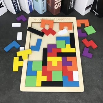

Colorful Wooden Tangram Brain Teaser Puzzle Toys Tetris Game Preschool Magination Intellectual Educational Kid Toy GYH
