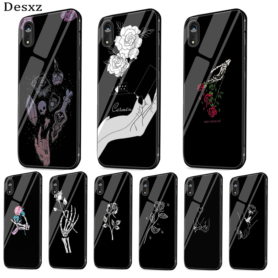 Роскошный Небьющийся чехол для телефона стекло iPhone 11 Pro Max Xr X Xs 7 8 6 6s Plus 5 5S SE Lion