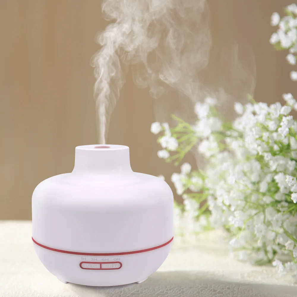 Cross Border Electricity Supplier Amazon New Products Creative Household Mini Wood Grain 400 Ml Aromatherapy Humidifier Col