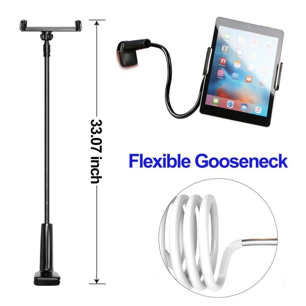 Universal 360 Degree Clip-on Flexible Mobile Phone Tablet Stand Mount Holder