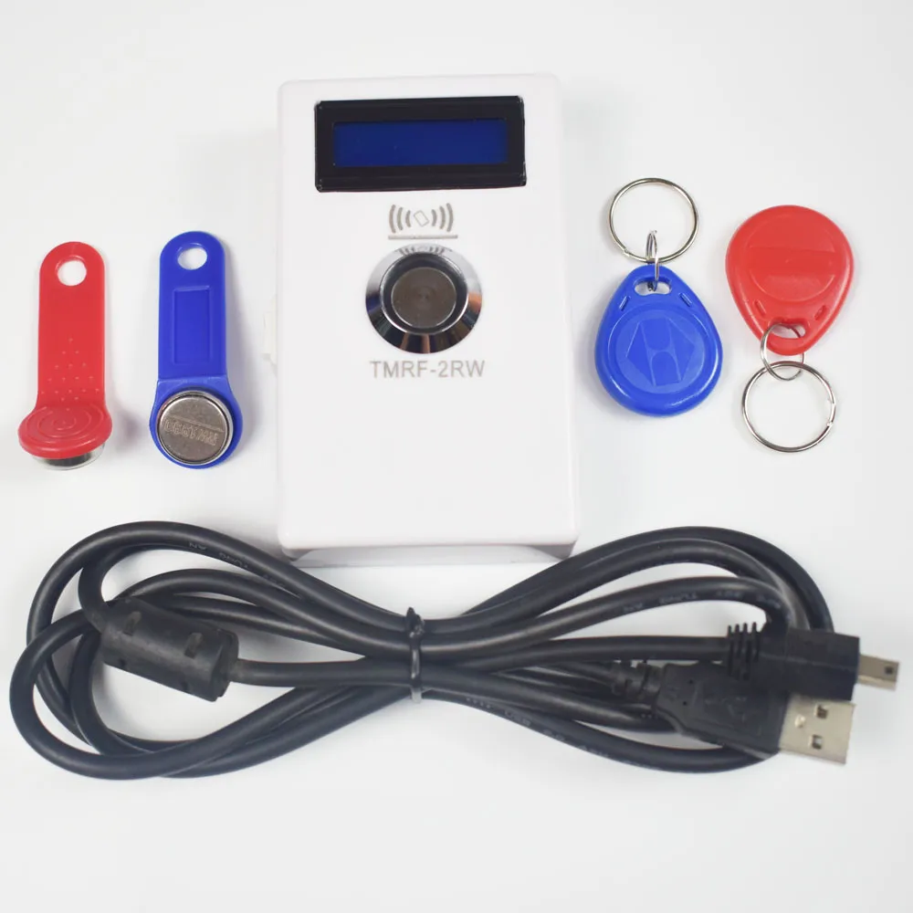 TM RFID Copier Duplicator handheld RW1990 TM1990 DS1990A ibutton TM1990A I Button 125KHz EM4305 T5577 EM4100 TM card Reader