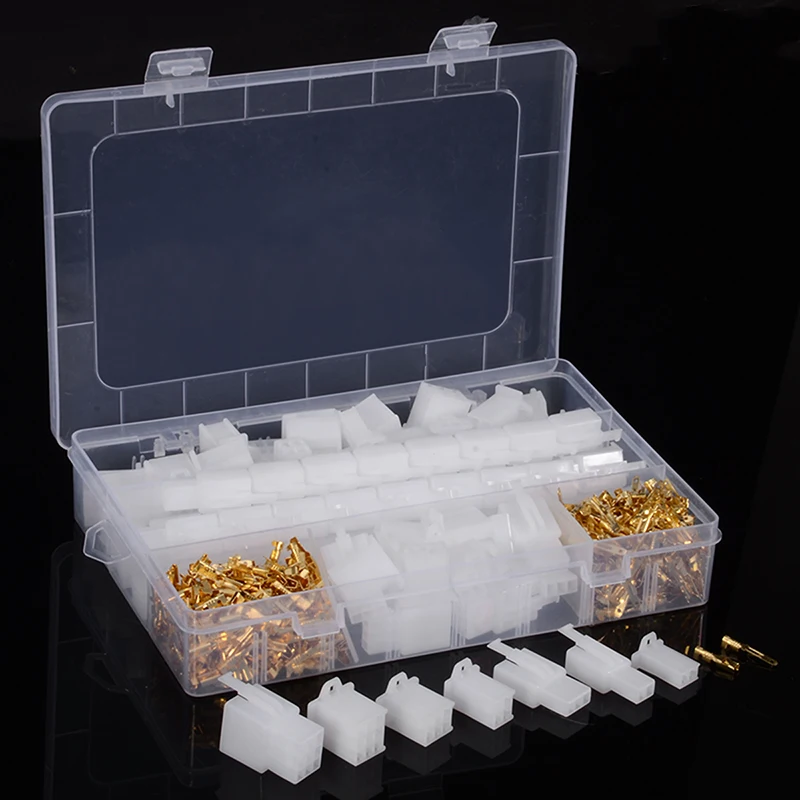 380Pcs/set Practical Car Electrical 2.8mm 2 3 4 6 Pin Wire Terminal Connector Fixed Hook Male Female Terminals Kit
