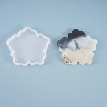 

2Pcs/Set DIY Flower Shape Coaster Pad Casting Silicone Mould Crafts Decorations Making Tools Crystal Epoxy Resin Mold