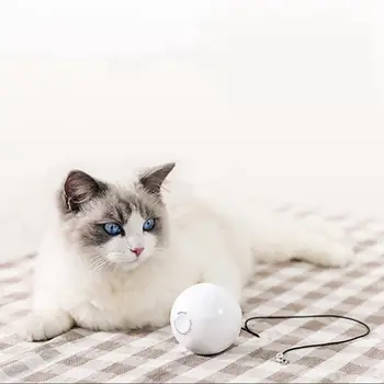 

Pets Cat Interactive Toy Automatic Rolling Ball Jumping Cat Toys Powered By Battery Interactive Ball Training Pet Supplies HOT