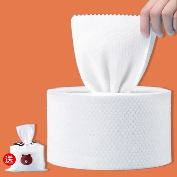 

Disposable Washcloth Soft Clean Beauty Pure Cotton Towel Facial Wipe Sterile Wipe Her Face with Cotton Puff