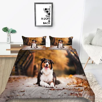 

Hot Sale Bedding Set Dog Fashionable Lifelike 3D Print Duvet Cover Queen King Twin Full Single Double Unique Design Bed Set
