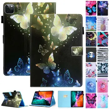 

For iPad Pro 11" 2020 2nd Gen A2228 A2068、A2230 A2231 Case Patterned Leather Wallet Smart Stand Cover