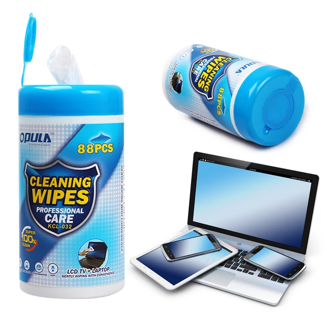 88PCS/Box Soft Anti-static Cleaning Wipes Wet Tissues for Computer Laptop  LCD Monitor TV Mobile Phone Screen Digital Products - AliExpress