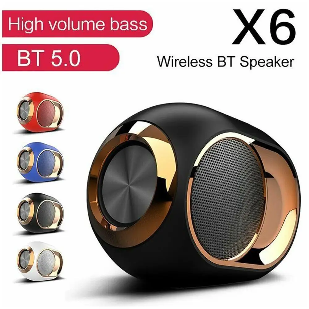 Новый X6 HIFI портативный беспроводной Blueteeh 5 0 динамик стерео звук FM TF карта USB TWS