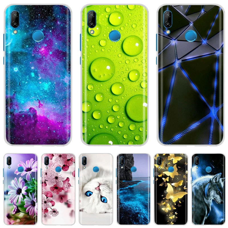Чехол для Huawei P20 Lite симпатичный силиконовый чехол на заднюю панель Pro мягкий