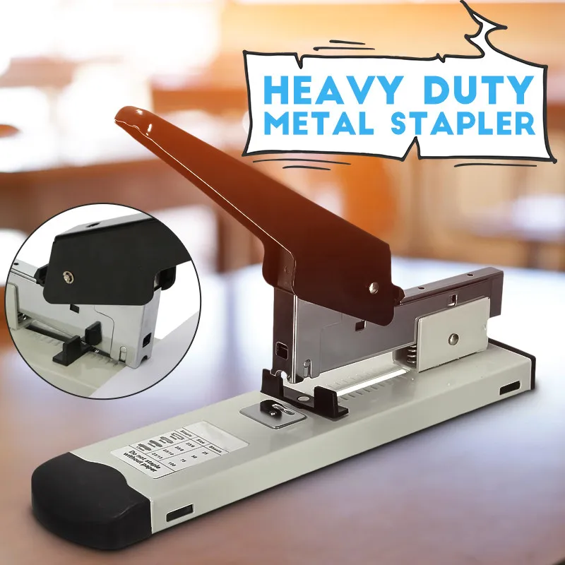 Heavy Duty 120 Sheets Stapler With Ruler, Adjustable Binding Thickness