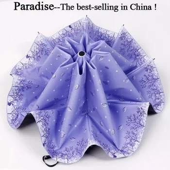 

Sun Umbrella For Women Leaves Elegant Fashion Girl Parasol Folding Light Quality Female UV Protection Umbrellas