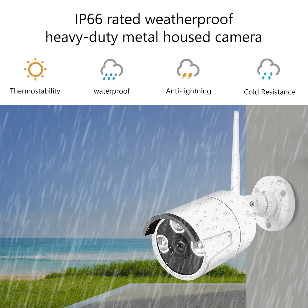 Беспроводная камера видеонаблюдения NVR 2 МП HD Wi Fi ночное видение P2P детектор