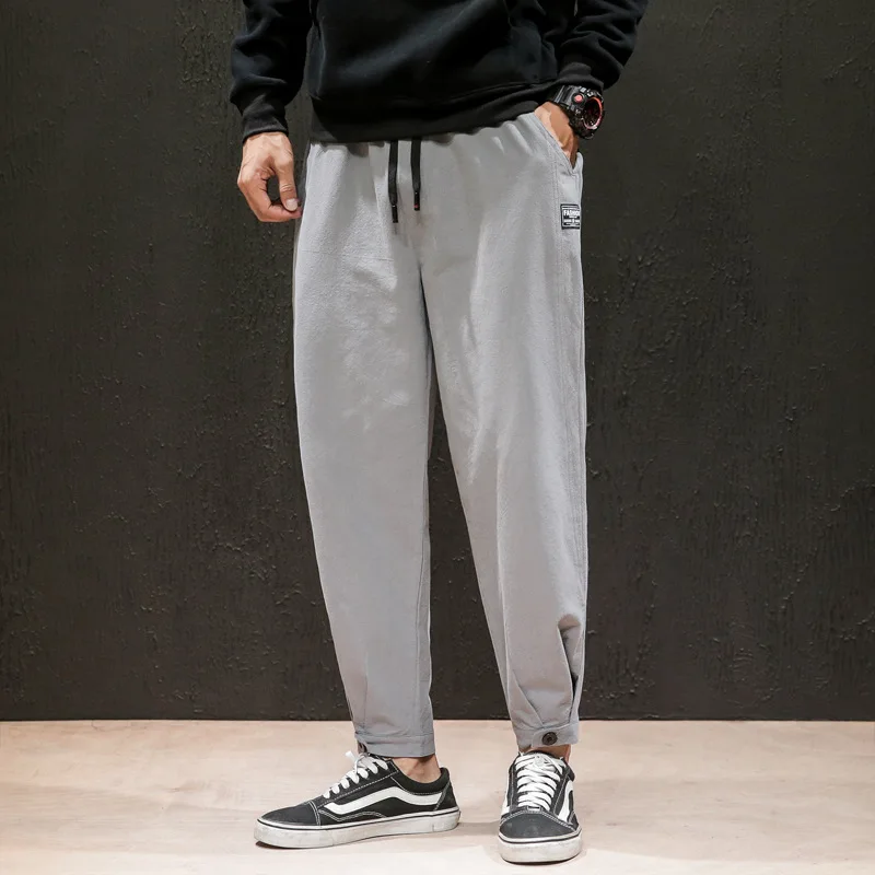 

Large Size 2019 Autumn New Style Japanese-style Macheda Large Size Men's Origional Button Beam Leg Casual Pants Capri Pants
