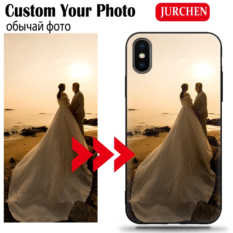 iphone 11 card case JURCHEN Custom Personalized Phone Case For iPhone 13 12 Mini 6 7 8 Plus X 11 Pro XS MAX XR 5 6S SE 2020 Cover Picture Name Photo iphone 11 cover