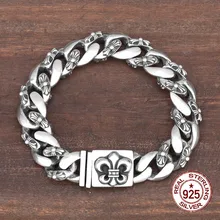 Браслет из стерлингового серебра 925 пробы, пара, простой дизайн, ретро-мода индивидуальный стиль, крест, якорь, стильные ювелирные изделия, чтобы отправить подарок для влюбленных