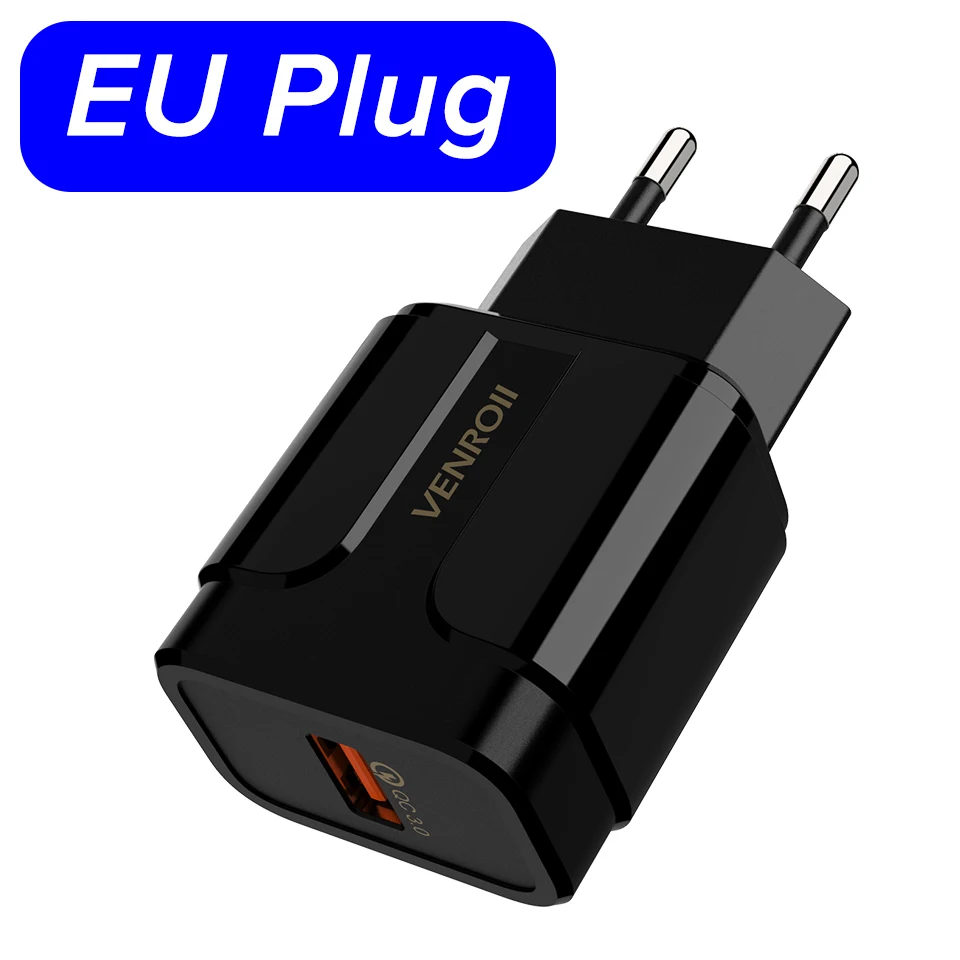 5 В 3 а универсальный 18 Вт USB Quick Charge 3,0 для huawei Xiaomi EU US настенный адаптер Android мобильный телефон быстрое зарядное устройство для samsung S10 - Plug Type: Black EU