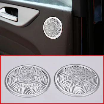 

2pcs Aluminum Alloy Door Speaker Cover Trim For Mercedes Benz ML GL GLE W164 X164 2013-2016 Car Accessories