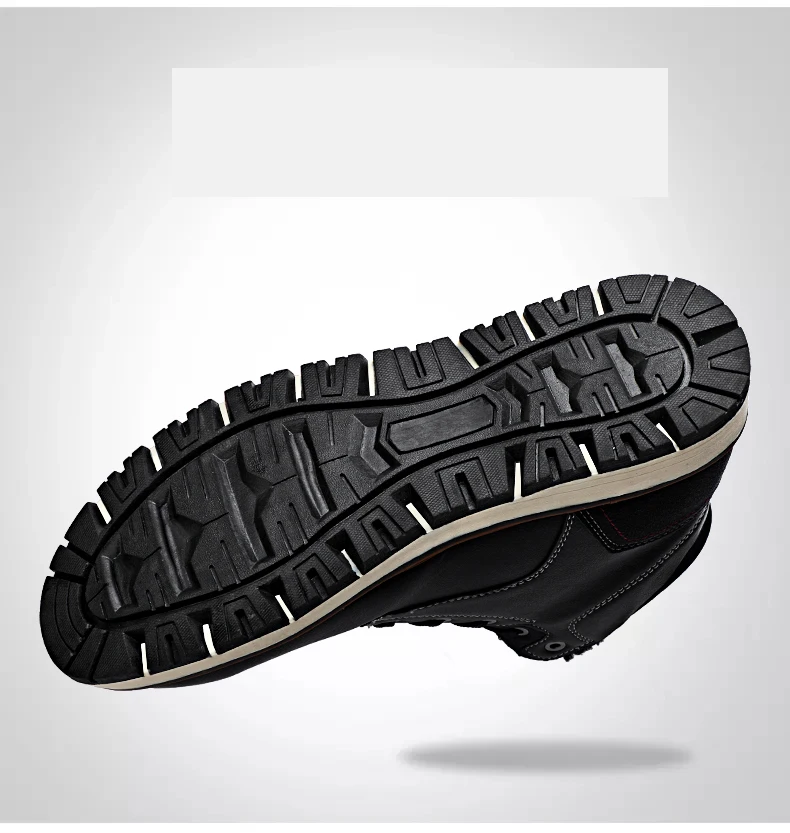 New Arrival Trend Men Boots Plush Warm Winter Mens Leather Ankle Boots Fashion Sneakers Outdoor Men Shoes Botas Hombre Size 46