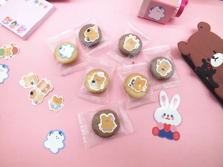 2 листа медсестра наклейки "медведь" милый уплотнение Стикеры kawaii Справочник Материал мобильный телефон в виде стакана воды декоративные Стикеры