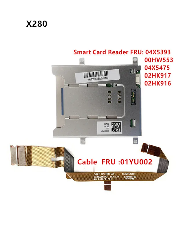 Кабель для чтения смарт-карт lenovo Thinkpad X280 04x5393 04X5475 00HW553, сканер отпечатков пальцев 01YU002 - Цвет: a set