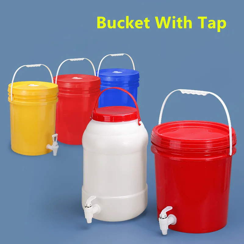 High quality plastic bucket with lid and Tap Food Grade liquid