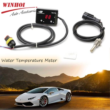 

Car Water Temperature Gauge with Sensor 0~100C 12V Red LCD Digital Display Universal WTM Racing Water Temperature Meter
