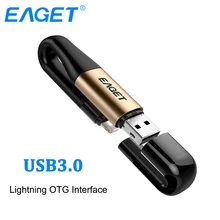 EAGET I90 2 в 1 OTG USB флэш-накопитель 64 Гб Lightning USB 3,0 палка MFI Сертифицированный флеш-накопитель 128 ГБ флэш-накопитель для iPhone