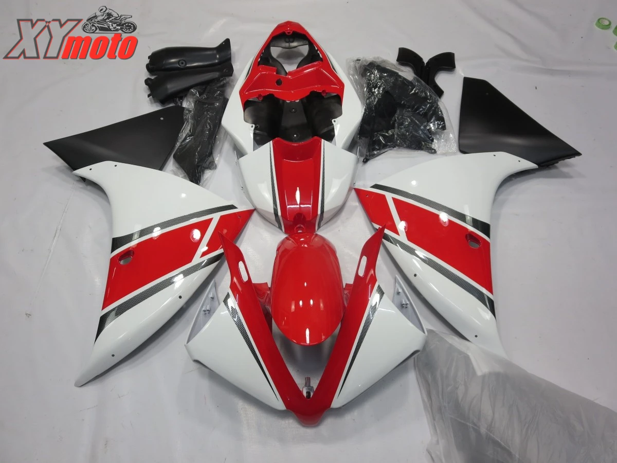 

Motorcycle Fairing Kit For Yamaha YZF1000 R1 09 10 11 12 Injection ABS Plastic Fairings R1 2009-2012 Gloss Red White Bodyworks