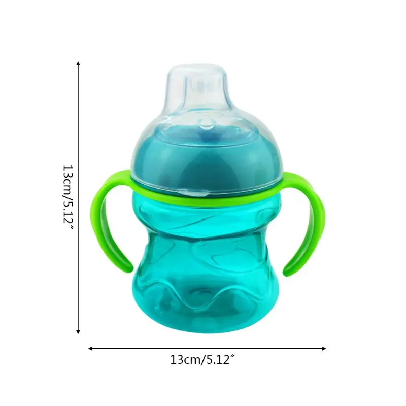 200ML Baby Feeding Bottle Cups Handle Leak Proof Toddler Weaning Drinking Bottle