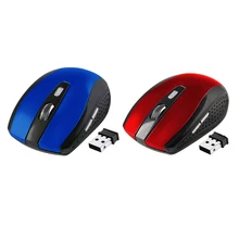 2 шт 2,4G Беспроводная оптическая мышь для ноутбука с USB нано-приемником, 6 кнопок, 4 регулируемых уровня dpi